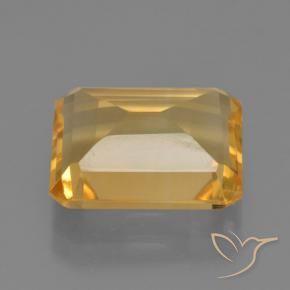 Citrino Dorato medio naturale da 4.57 ct, Ottagonale / Taglio smeraldo, VVS-VS