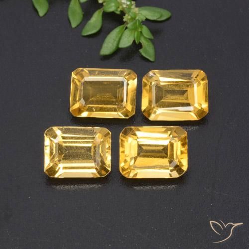 Gemme di Citrino Dorato naturale da 5.33 ct, Ottagonale / Taglio smeraldo, VVS-VS
