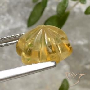Citrino Dorato naturale da 2.35 ct, Taglio a fiore, Trasparente