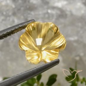 Citrino Oro profondo naturale da 2.78 ct, Taglio a fiore, Trasparente