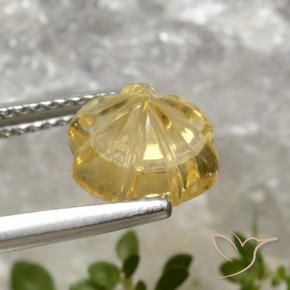 Citrino Oro profondo naturale da 2.78 ct, Taglio a fiore, Trasparente