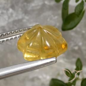 Citrino Oro medio naturale da 3.23 ct, Taglio a fiore, Trasparente