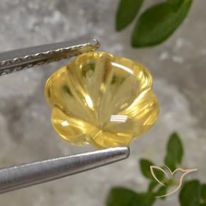 Citrino Dorato naturale da 2.69 ct, Taglio a fiore, Trasparente