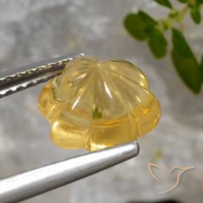 Citrino Dorato medio naturale da 2.44 ct, Taglio a fiore, Trasparente
