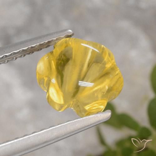 Citrino Giallo Toscana naturale da 2.20 ct, Taglio a fiore, Trasparente