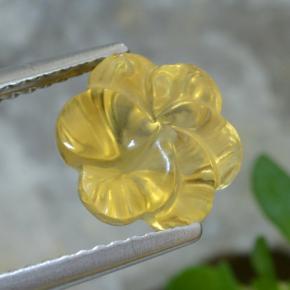 Citrino naturale giallo da 3,01 ct, taglio fiore, trasparente