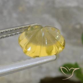 Citrino Oro chiaro naturale da 1.73 ct, Taglio a fiore, Trasparente