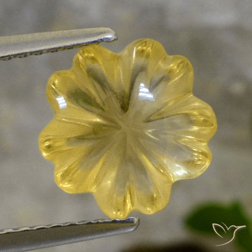 2.53ct Naturale Giallo medio Citrino, Taglio a fiore, Trasparente
