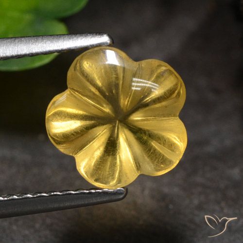 2.18ct Naturale Arancio dorato Citrino, Taglio a fiore, Traslucido