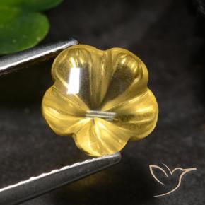 Citrino Arancio dorato naturale da 2.18 ct, Taglio a fiore, Traslucido
