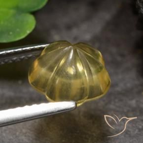 Citrino Arancio dorato naturale da 2.18 ct, Taglio a fiore, Traslucido