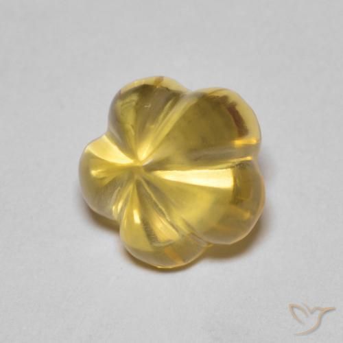 Citrino Arancio dorato naturale da 2.34 ct, Taglio a fiore, Trasparente