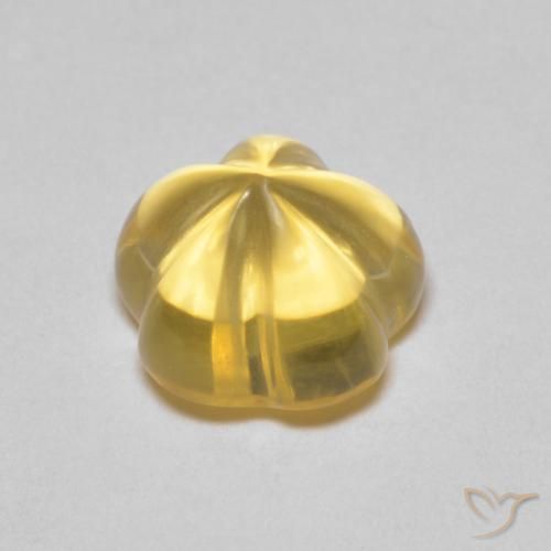 Citrino Arancio dorato naturale da 2.34 ct, Taglio a fiore, Trasparente