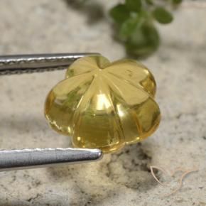 Citrino Dorato naturale da 2.65 ct, Taglio a fiore, Trasparente