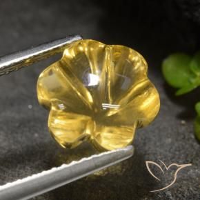 Citrino Arancione-Oro naturale da 4.38 ct, Taglio a fiore, Trasparente
