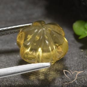 Citrino Arancione-Oro naturale da 4.38 ct, Taglio a fiore, Trasparente