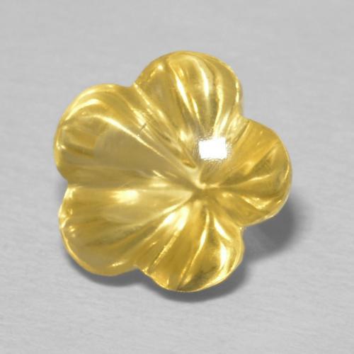 Citrino Dorato naturale da 2.46 ct, Taglio a fiore, Trasparente