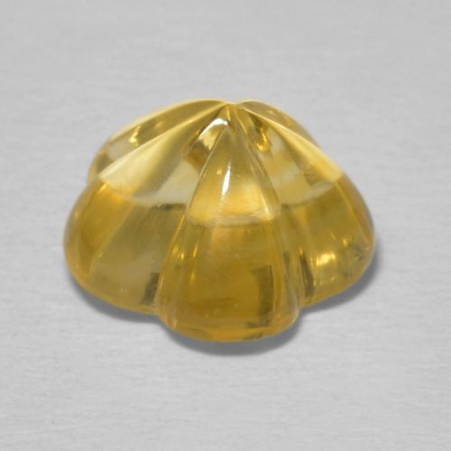 Citrino Dorato naturale da 2.46 ct, Taglio a fiore, Trasparente
