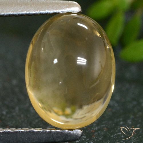 Citrino naturale giallo da 1,66 ct, taglio ovale, trasparente