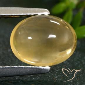 Citrino naturale giallo da 1,66 ct, taglio ovale, trasparente