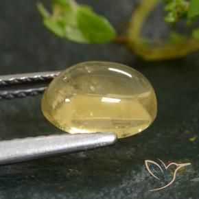 Citrino Giallo chiaro naturale da 1.39 ct, Ovale, Trasparente