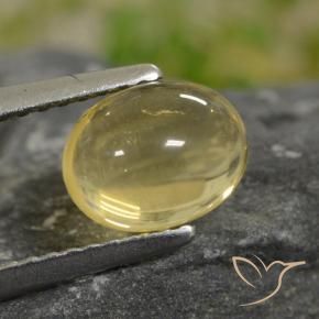 Citrino Giallo dorato chiaro naturale da 1.59 ct, Ovale, Trasparente