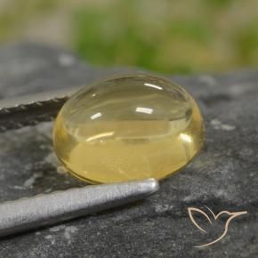 Citrino Giallo dorato chiaro naturale da 1.59 ct, Ovale, Trasparente