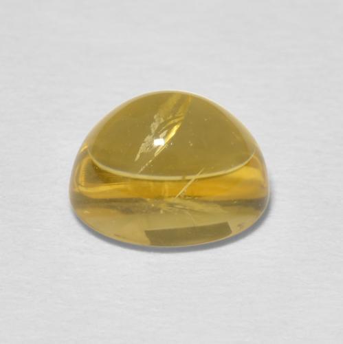 Citrino Giallo dorato chiaro naturale da 1.86 ct, Ovale, Trasparente