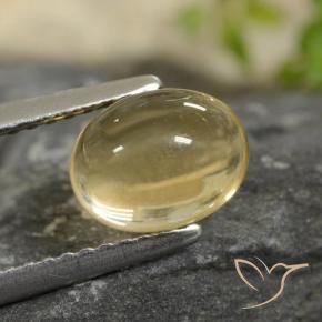 Citrino Giallo dorato chiaro naturale da 1.95 ct, Ovale, Trasparente