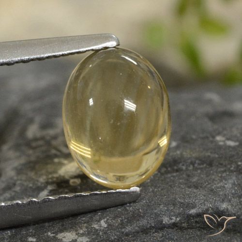 1.30ct Naturale Oro chiaro Citrino, Ovale, Trasparente