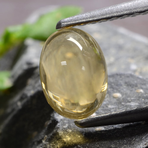 Citrino naturale giallo da 1,02 ct, taglio ovale, trasparente