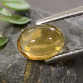 Citrino naturale giallo da 0,95 ct, taglio ovale, trasparente