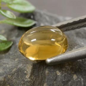 Citrino naturale giallo da 0,95 ct, taglio ovale, trasparente
