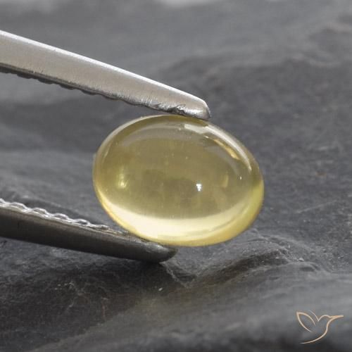 Citrino Giallo chiaro naturale da 1.16 ct, Ovale, Trasparente
