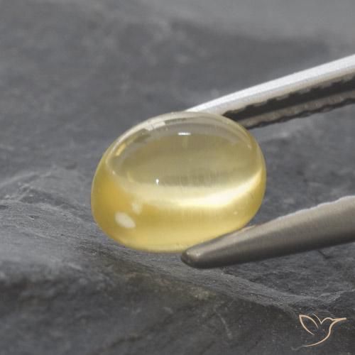Citrino Giallo chiaro naturale da 1.16 ct, Ovale, Trasparente