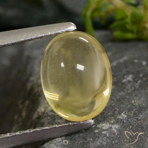 1.61ct Naturale Giallo chiaro Citrino, Ovale, Trasparente