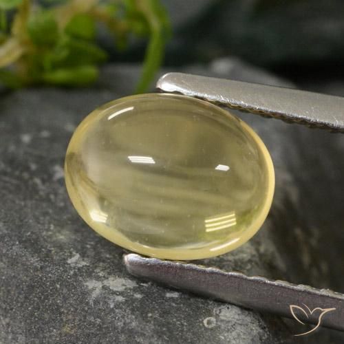 Citrino Giallo chiaro naturale da 1.61 ct, Ovale, Trasparente