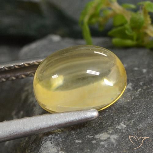 Citrino Giallo chiaro naturale da 1.61 ct, Ovale, Trasparente