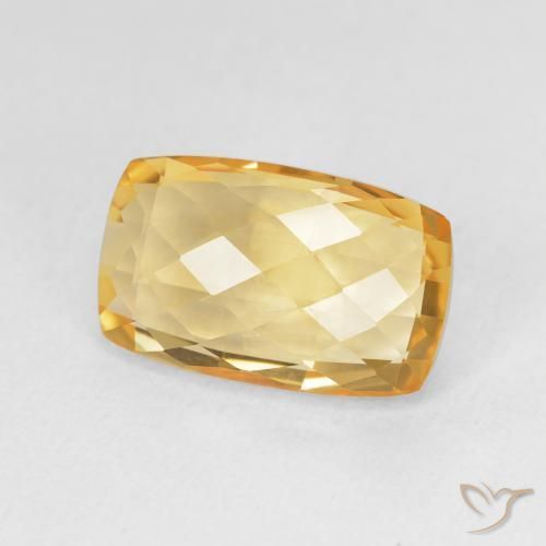 Citrino Arancio chiaro-Oro naturale da 4.05 ct, Cuscino, VVS