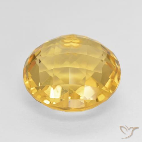 Citrino Oro medio naturale da 7.79 ct, Rotondo, VVS