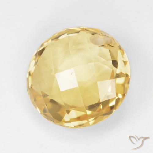 Citrino Oro medio naturale da 7.46 ct, Rotondo, VVS-VS