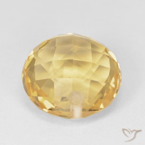 Citrino Oro medio naturale da 7.46 ct, Rotondo, VVS-VS