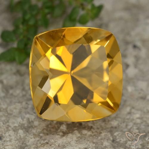 Citrino Arancio Dorato Profondo naturale da 3.69 ct, Cuscino, VVS-VS
