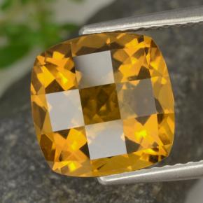 Citrino naturale dorato da 3,62 ct, taglio a cuscino, VVS-VS