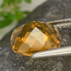 Citrino naturale dorato da 3,62 ct, taglio a cuscino, VVS-VS