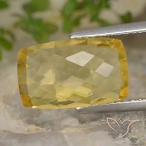 Citrino Giallo intenso naturale da 4.16 ct, Cuscino, VVS