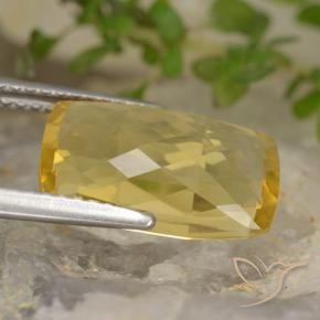 Citrino Giallo intenso naturale da 4.16 ct, Cuscino, VVS