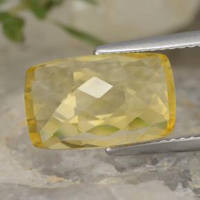 Citrino giallo miele naturale da 4,28 ct, taglio a cuscino, VVS