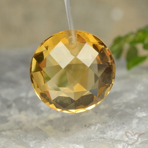 4.44ct Naturale Arancio Dorato Profondo Citrino, Rotondo, VVS