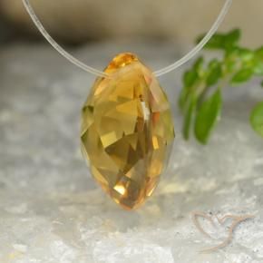 Citrino Arancio Dorato Profondo naturale da 4.44 ct, Rotondo, VVS
